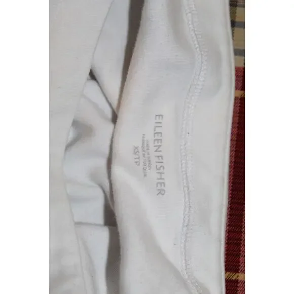 Eileen Fisher Organic Cotton White short Sleeve Tee Wardrobe Staple Women’s XS - Picture 4 of 4